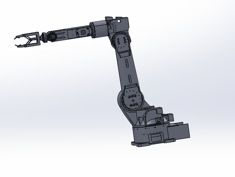 五自由度工业机械手设计【5自由度】【三维SW+15张CAD图纸+说明书】